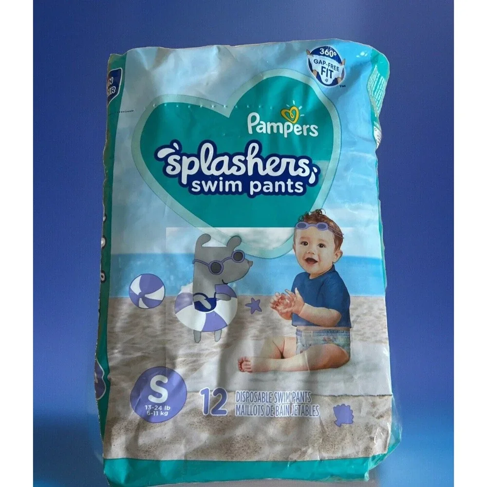 Pampers Splashers Swim Pants‎ Size Small 12 Disposable Swim Pants